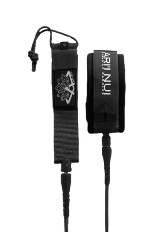 ARI'I NUI SUP - Knee Coiled Leash - Black
