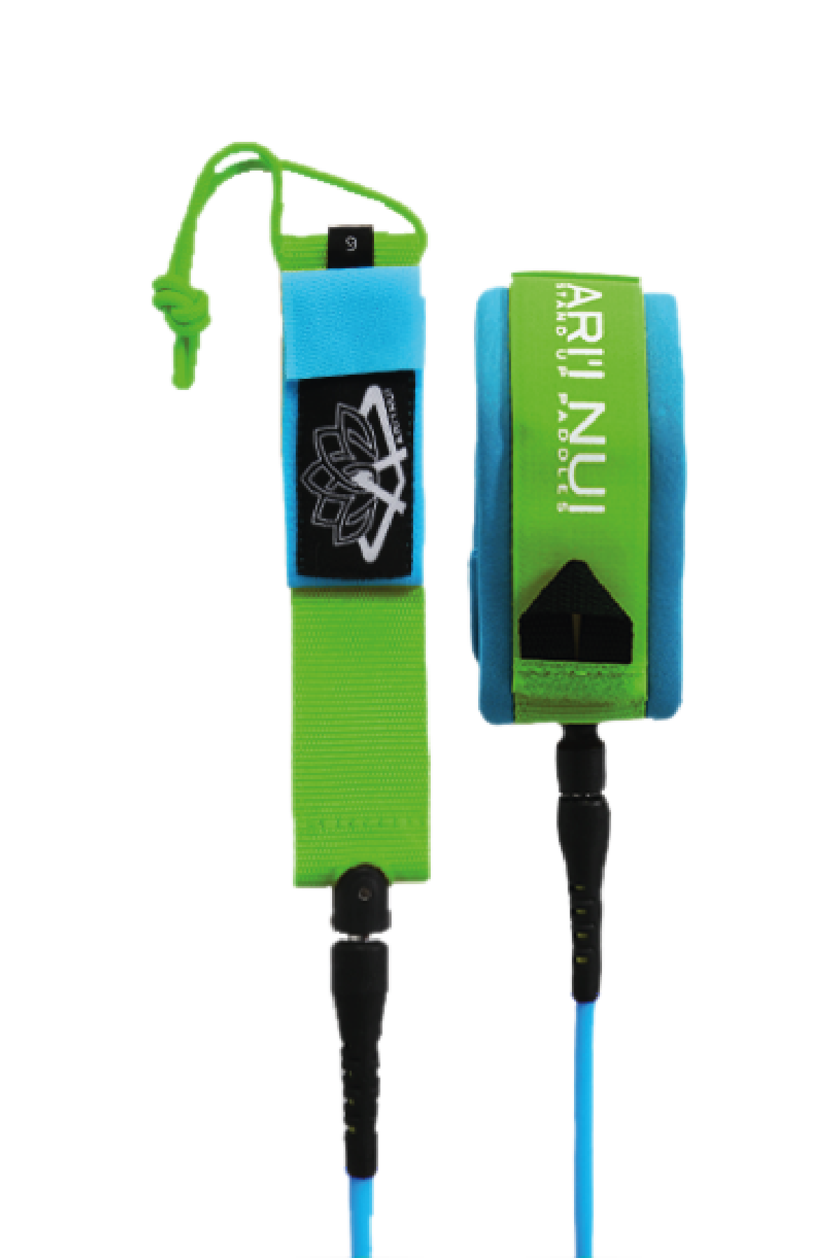 ARI'I NUI SUP Knee Coiled Leash - Blue Green