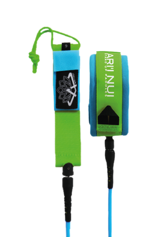 Knee Coiled Leash - Blue Green