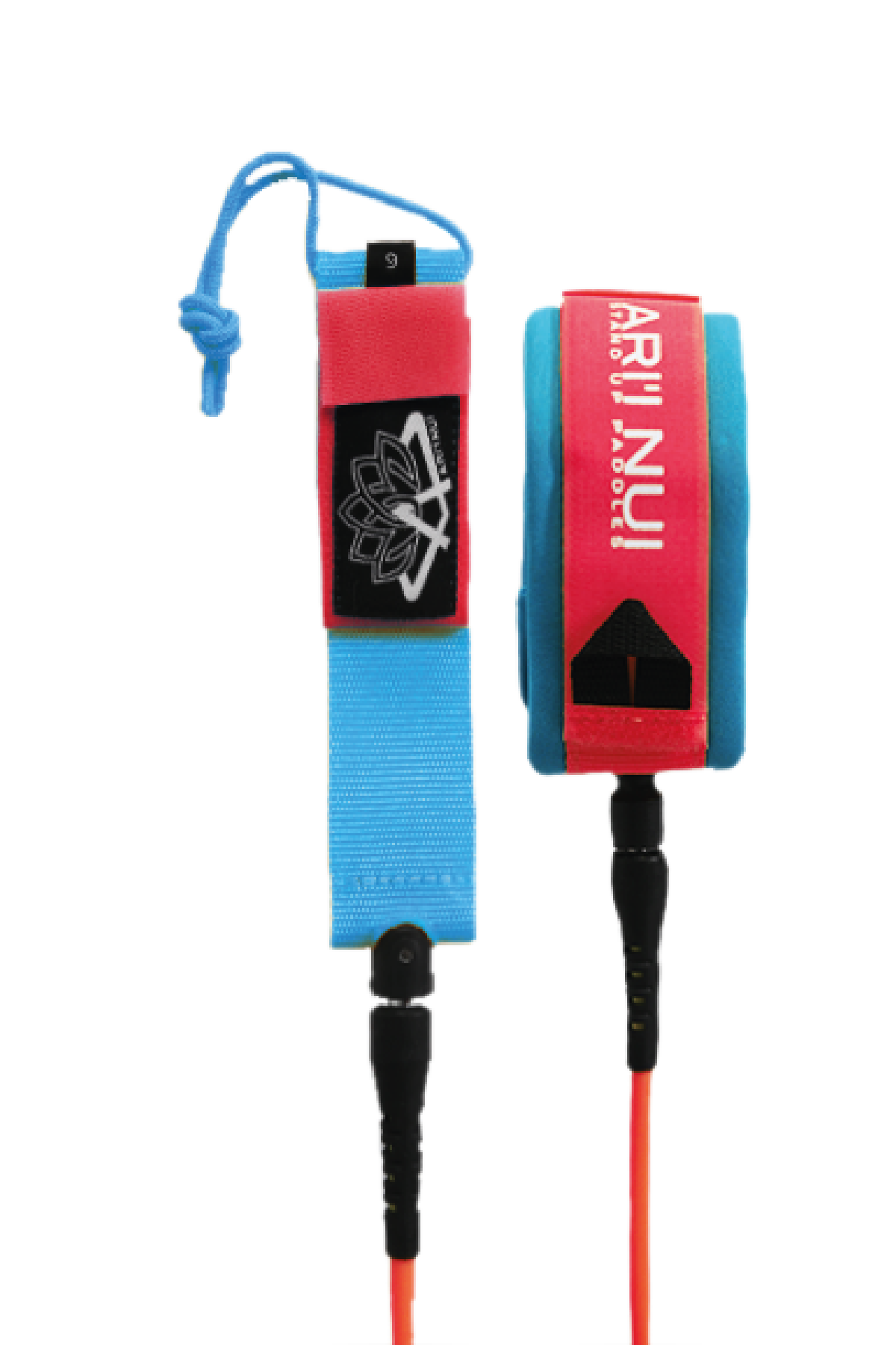 ARI'I NUI SUP - Knee Coiled Leash - Red Blue